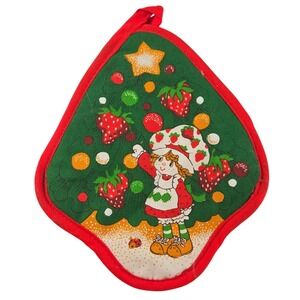 Vintage Strawberry Shortcake Christmas Tree Pot Holder Potholder 10" Kitchen